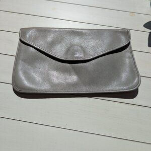 Vintage Michael Green Flap Wallet Gray Clutch